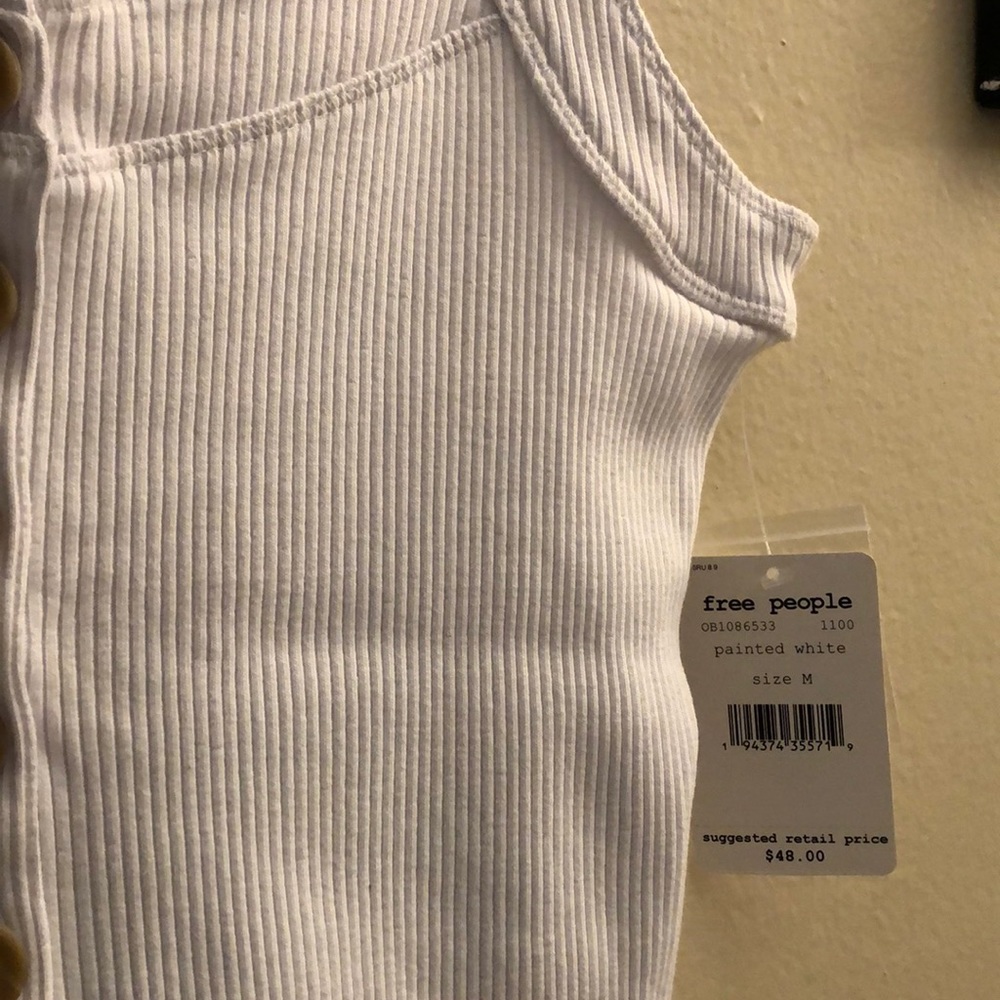 NWT Free People Ribbed Button Front Closure/Button - Picture 6 of 12